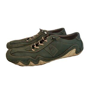 Salkin Shoes Retro Classic Low Top Leather Easy Lace  Barefoot Sz  EU 44 US 10.5